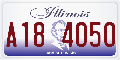 IL license plate A184050