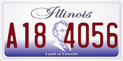 IL license plate A184056