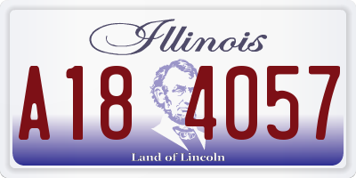 IL license plate A184057