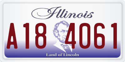 IL license plate A184061