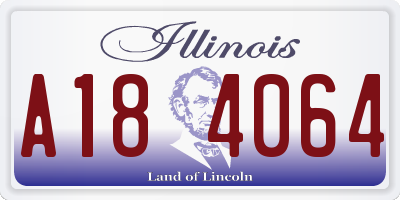 IL license plate A184064
