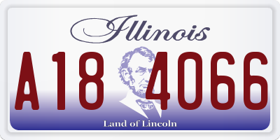 IL license plate A184066