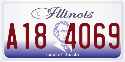 IL license plate A184069