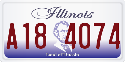 IL license plate A184074