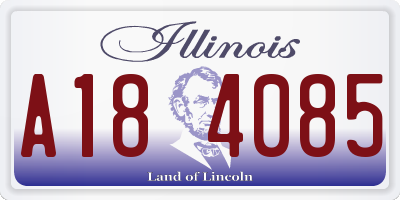 IL license plate A184085