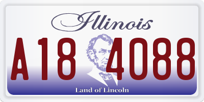 IL license plate A184088
