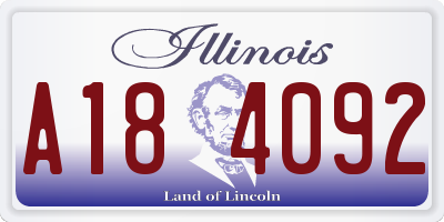 IL license plate A184092