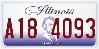 IL license plate A184093