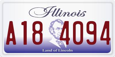 IL license plate A184094