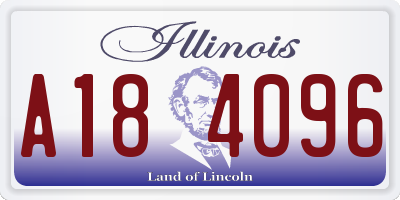 IL license plate A184096