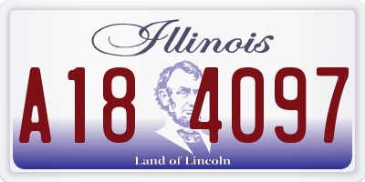 IL license plate A184097