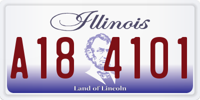 IL license plate A184101