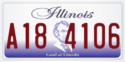 IL license plate A184106