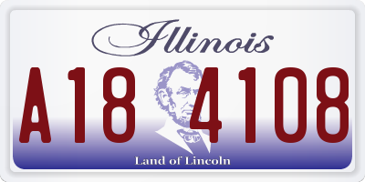 IL license plate A184108