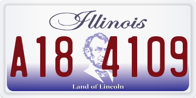 IL license plate A184109