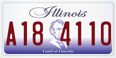 IL license plate A184110
