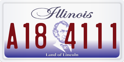 IL license plate A184111