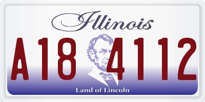 IL license plate A184112