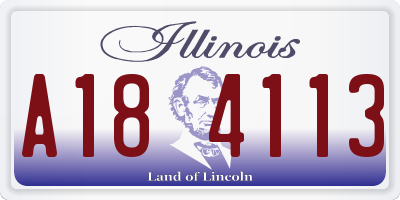 IL license plate A184113