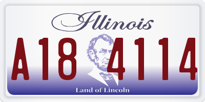 IL license plate A184114