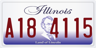 IL license plate A184115