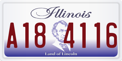 IL license plate A184116
