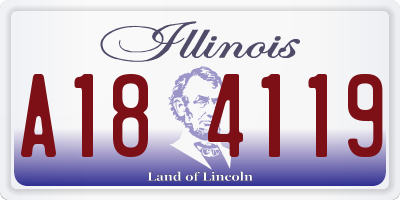 IL license plate A184119