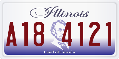 IL license plate A184121