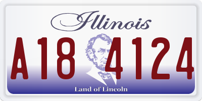 IL license plate A184124