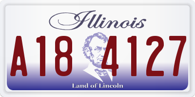 IL license plate A184127