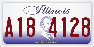 IL license plate A184128