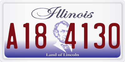 IL license plate A184130