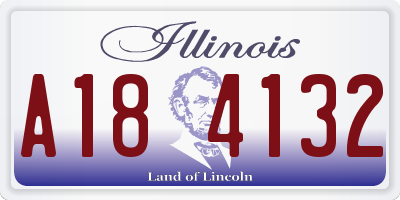IL license plate A184132