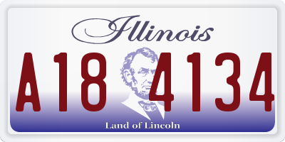 IL license plate A184134