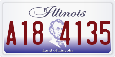 IL license plate A184135