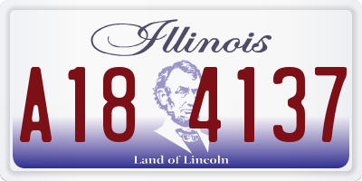 IL license plate A184137