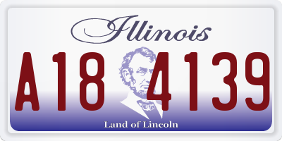 IL license plate A184139