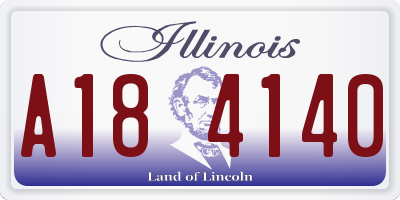 IL license plate A184140