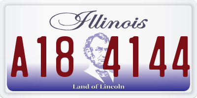 IL license plate A184144