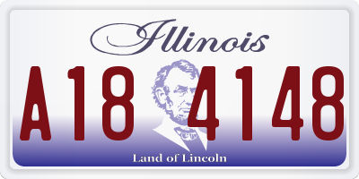 IL license plate A184148