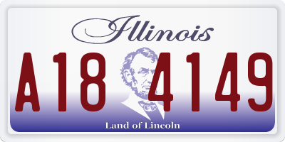 IL license plate A184149