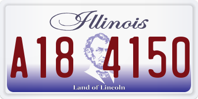 IL license plate A184150