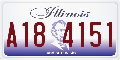 IL license plate A184151