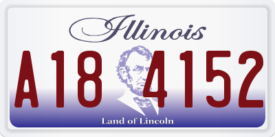 IL license plate A184152