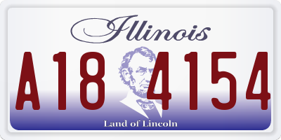 IL license plate A184154