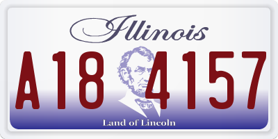 IL license plate A184157
