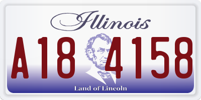 IL license plate A184158