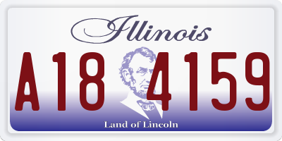 IL license plate A184159