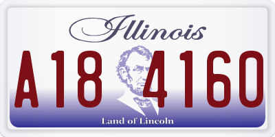 IL license plate A184160
