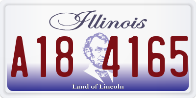 IL license plate A184165